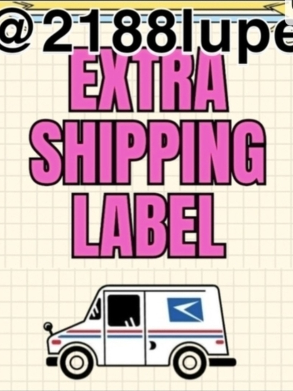 Extra Shipping Label Sticker - Pink